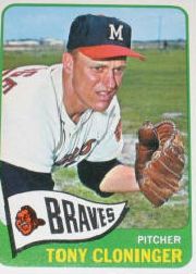 1965 Topps Baseball Cards      520     Tony Cloninger